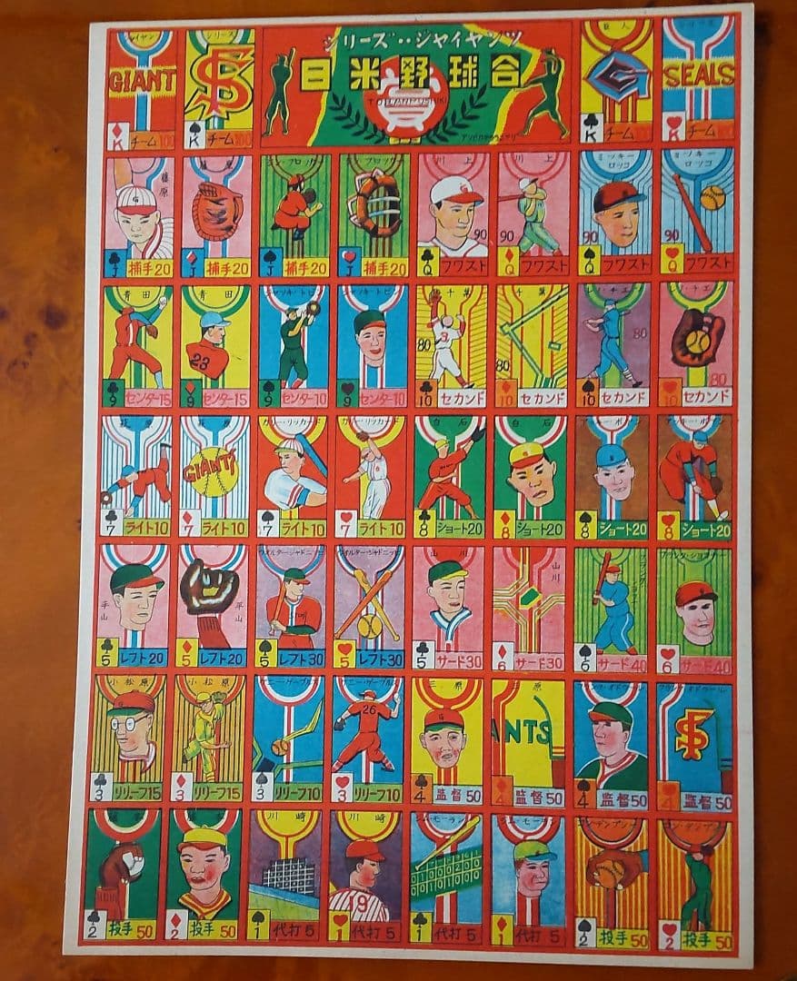 【1949年野球めんこ】SFシールズ来日記念 VSジャイアンツ日米野球合わせ 1949年野球めんこ】SFシールズ来日記念 VSジャイアンツ日米野球合わせ