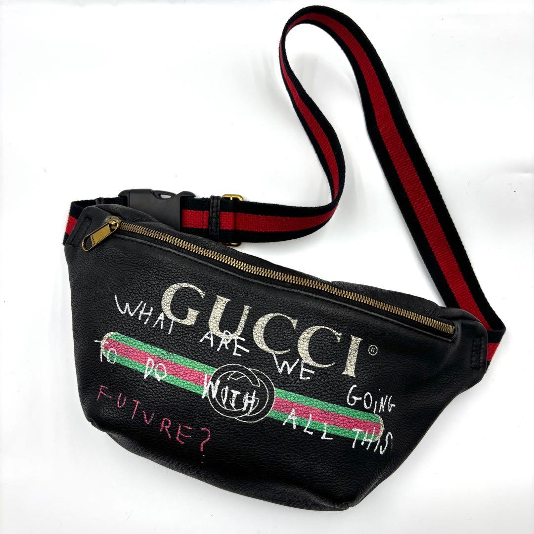 希少 GUCCI グッチ ショルダーバッグ ココキャピタン ウエストポーチ 黒 希少 GUCCI グッチ ショルダーバッグ ココキャピタン ウエストポーチ