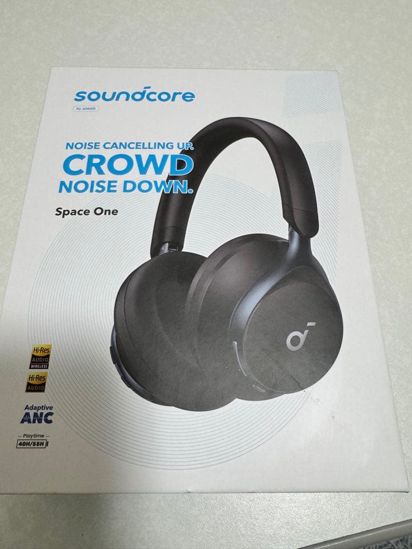 ANKER Soundcore Space One ワイヤレスヘッドホン Amazon.com: Soundcore by Anker, Space One, Active Noise Cancelling