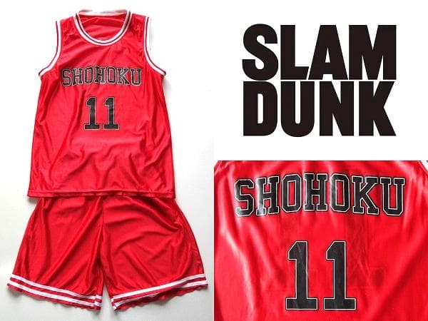 スラムダンク 湘北高校 背番号11 流川楓 ユニフォーム 上下セット