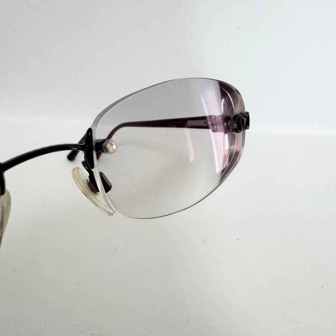 美品 CHANEL シャネル メガネ サングラス 度入り リムレス ココマーク