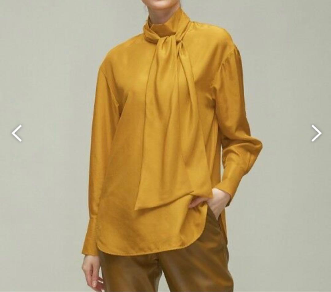 洗える♪ICB シルク100% ボウタイブラウス 長袖 美品 2way - メルカリ