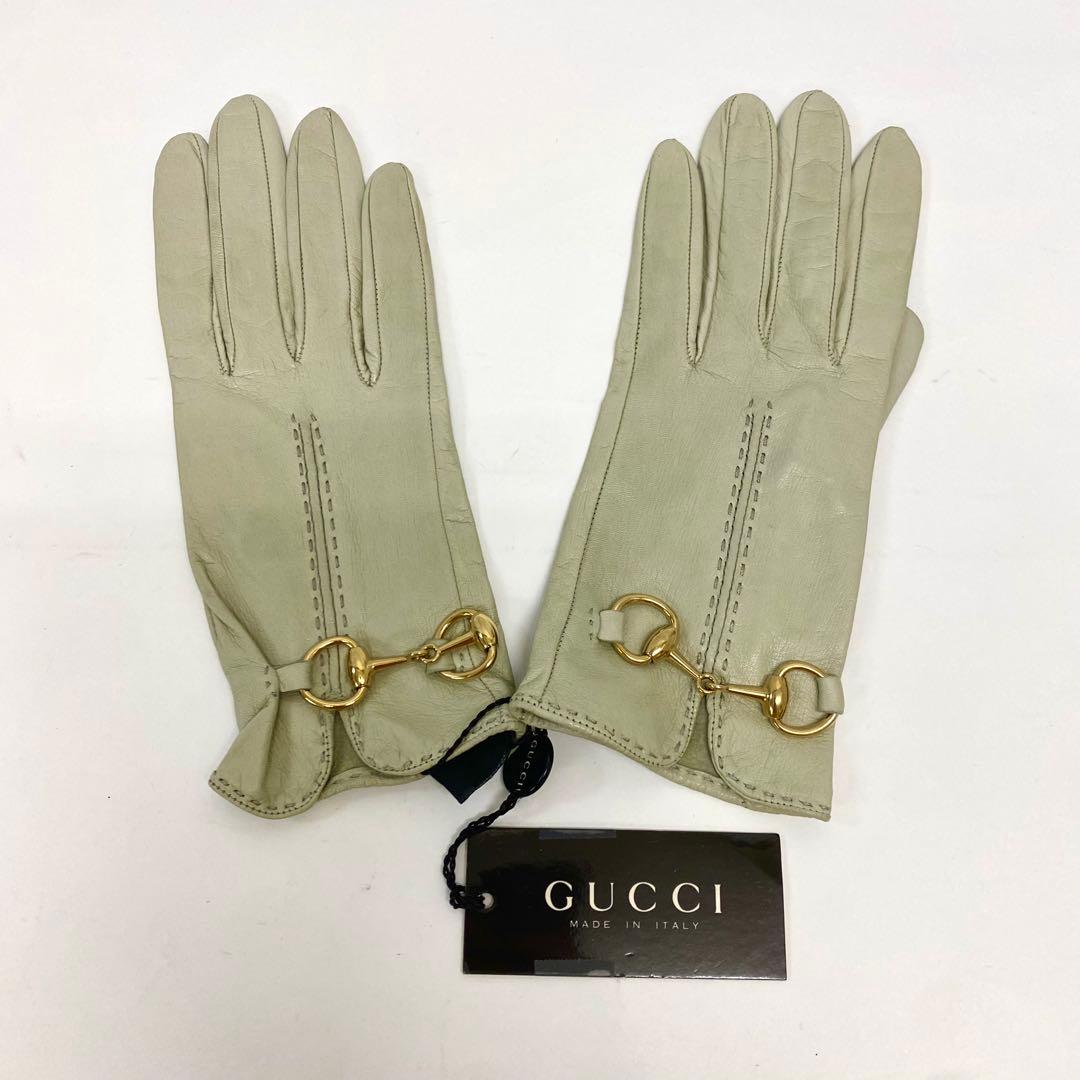 S2 未使用タグ付き グッチ GUCCI ナッパレザー グローブ 手袋 7 - メルカリ