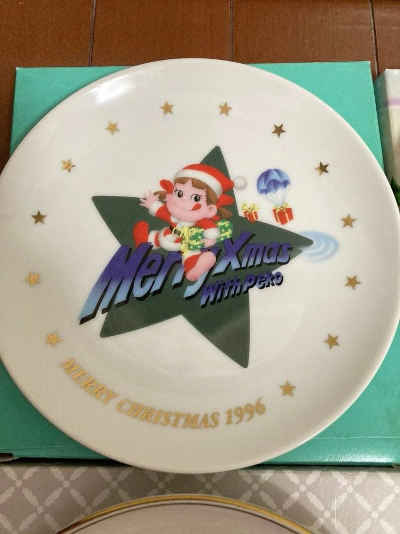 不二家 ペコちゃん ポコちゃん クリスマス プレート 皿 ケーキ型 7点