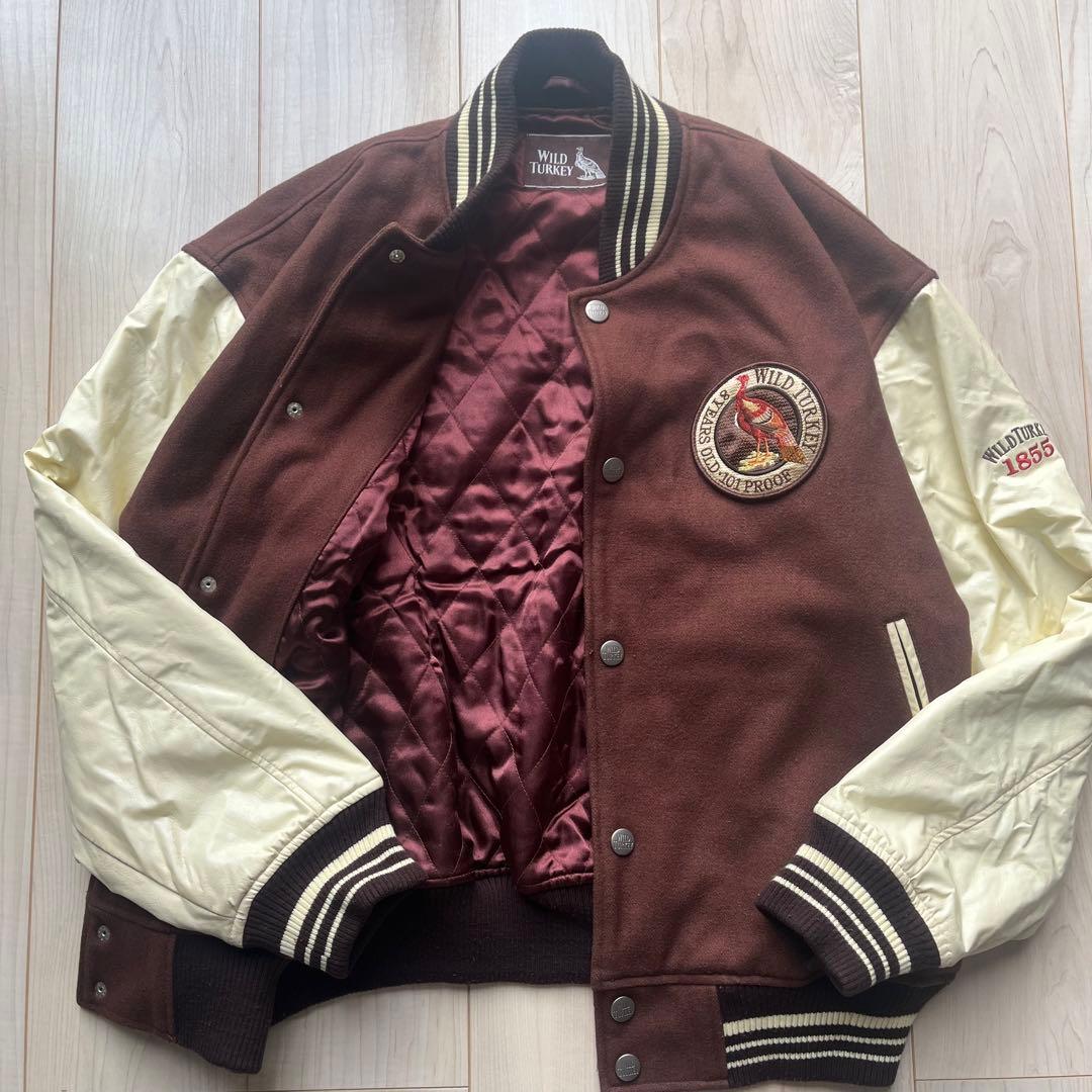 非売品】WILD TURKEY ワイルドターキー スタジャン 刺繍 バックロゴ