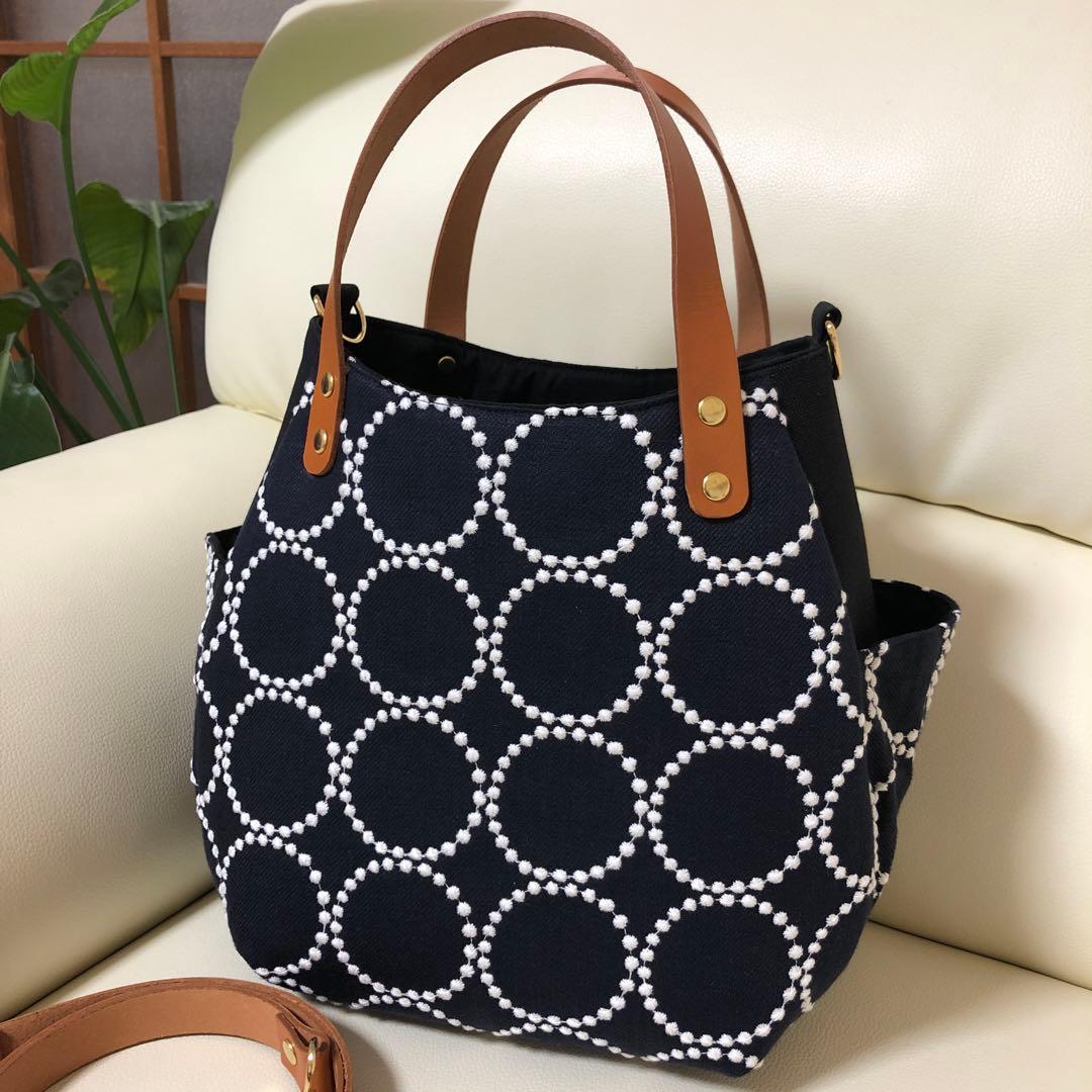 バルーンバッグ（M）ミナペルホネン 《タンバリン》ヌメ革