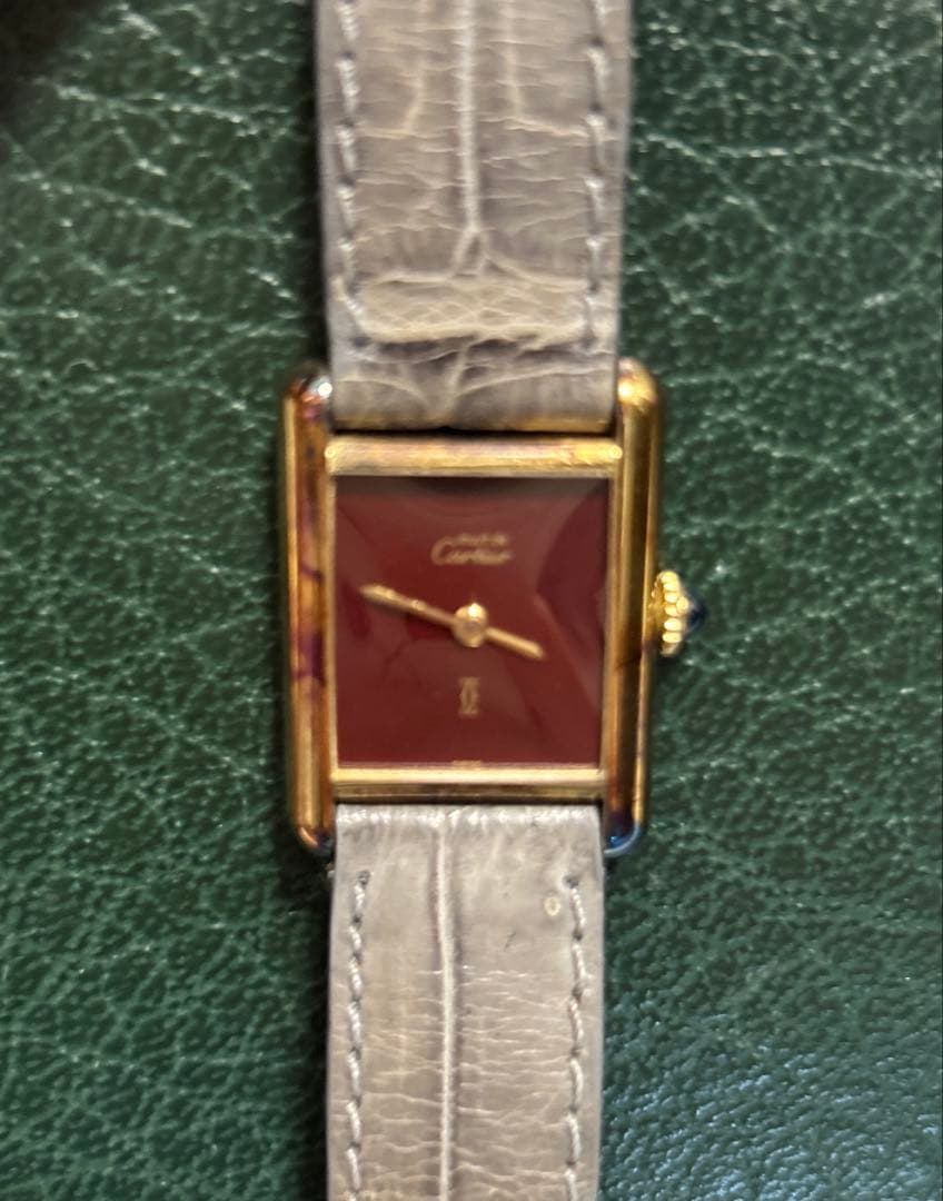 カルティエ　マストタンク　ヴィンテージ マスト ドゥ カルティエ/マストタンクSM/4点ローマンブラックダイヤル