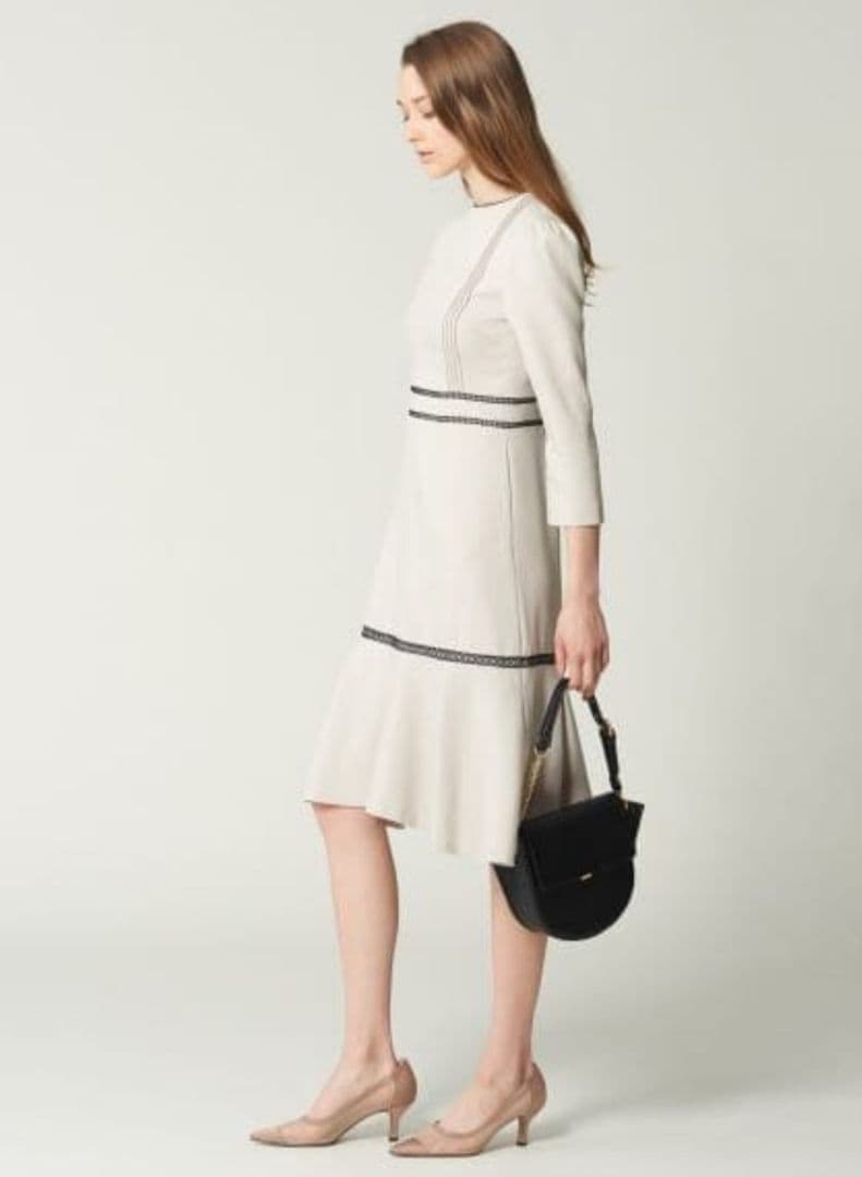 石原さとみ着用❣️美品 セルフォード レース切替ワンピース 38 卒業