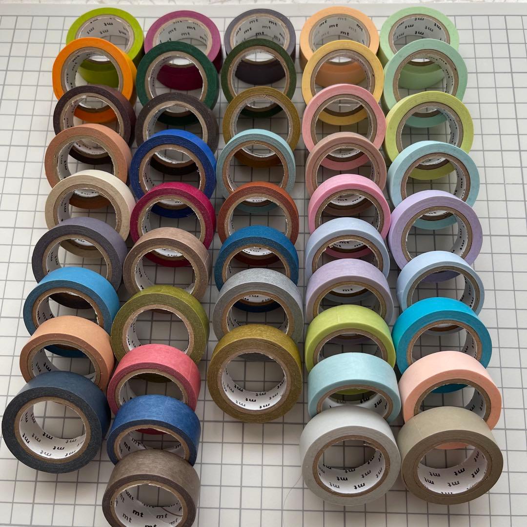 使用済み》mtマスキングテープ 無地46本まとめ売り - メルカリ
