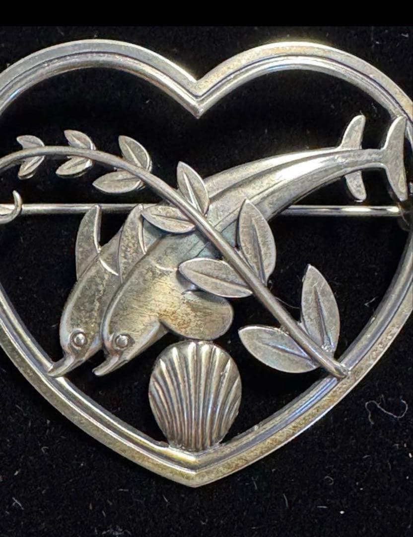 週末セール❗️ヴィンテージ ジョージジェンセン イルカ ブローチ 312