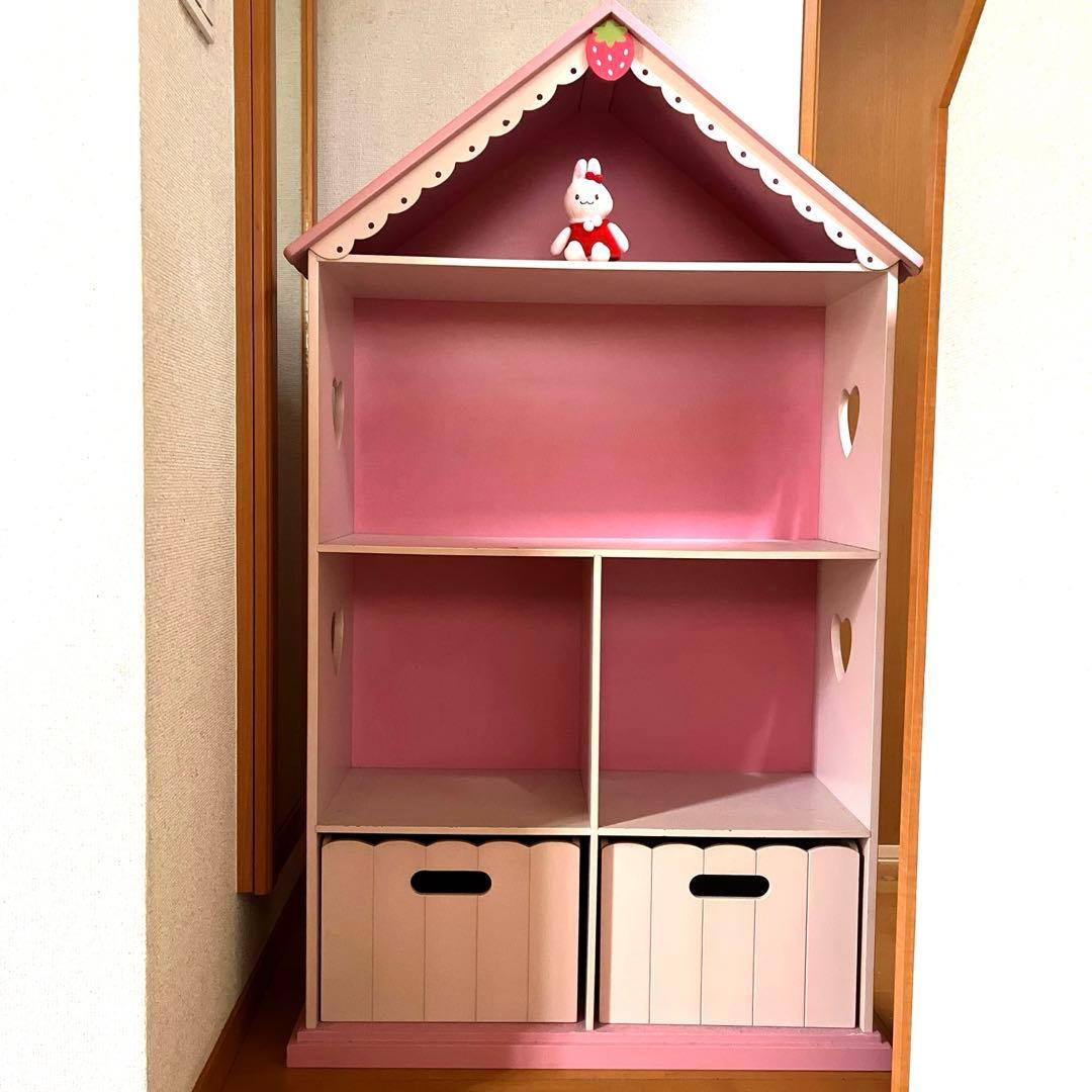 平成レトロ マザーガーデン 野いちご 棚 家具 本棚 木のおうち型 豪華
