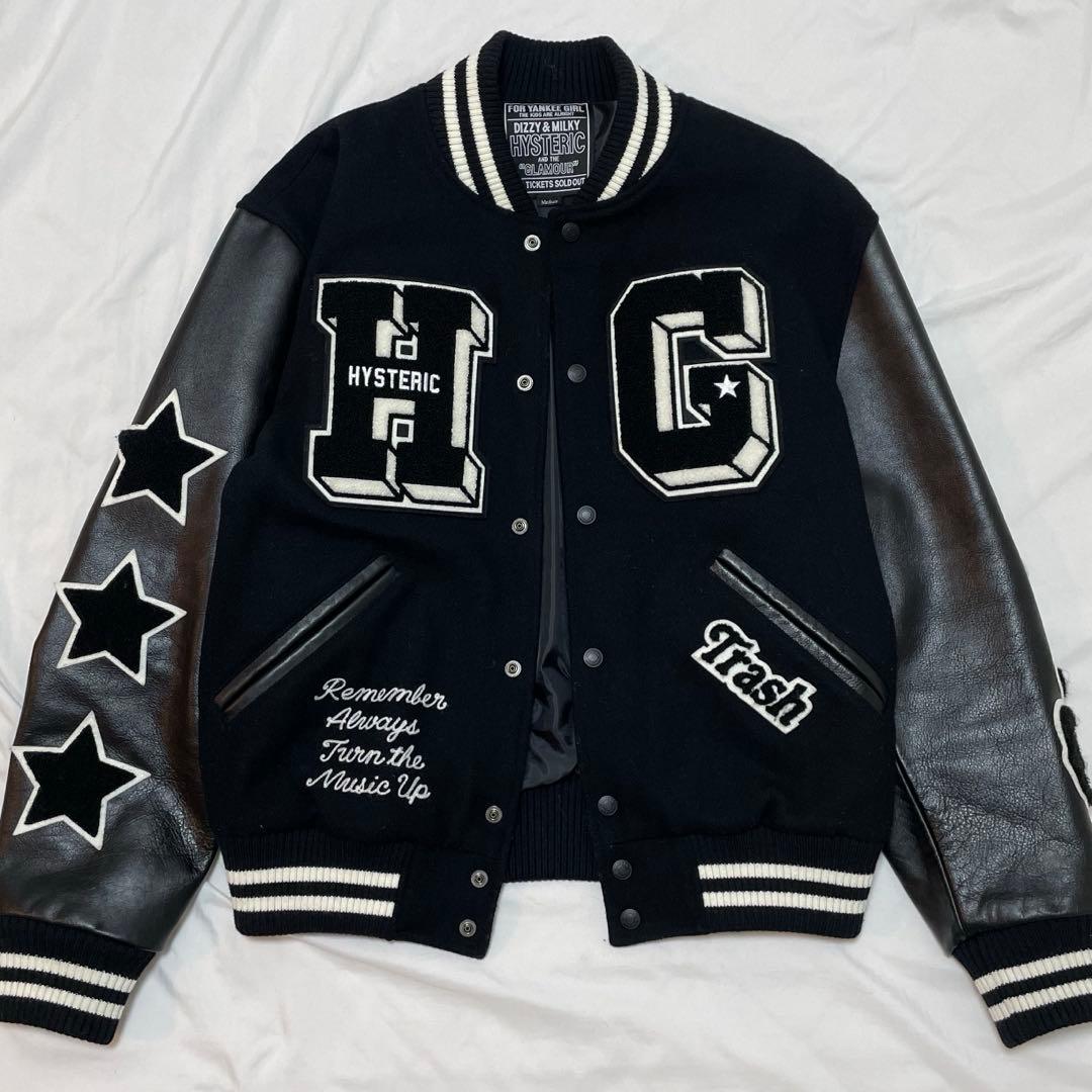 た*ん様 【美品】HYSTERIC GLAMOUR スタジャン ブラック M HYSTERIC GLAMOUR - TURN THE MUSIC UP刺繍 スタジャン / ブラック | Tempt