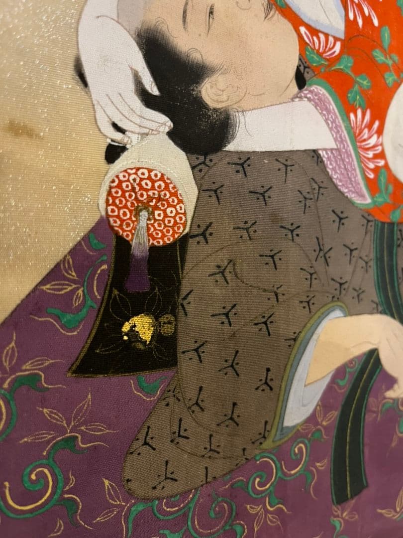 骨董 春画 浮世絵 絹本 版画 美品 - メルカリ