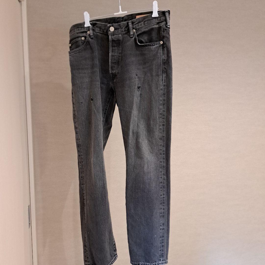 RHC,Ronherman ブラックデニムパンツ　ARNOLD30 ロバート ワイドフィット ブラックデニムパンツ｜RHC(アールエイチシー