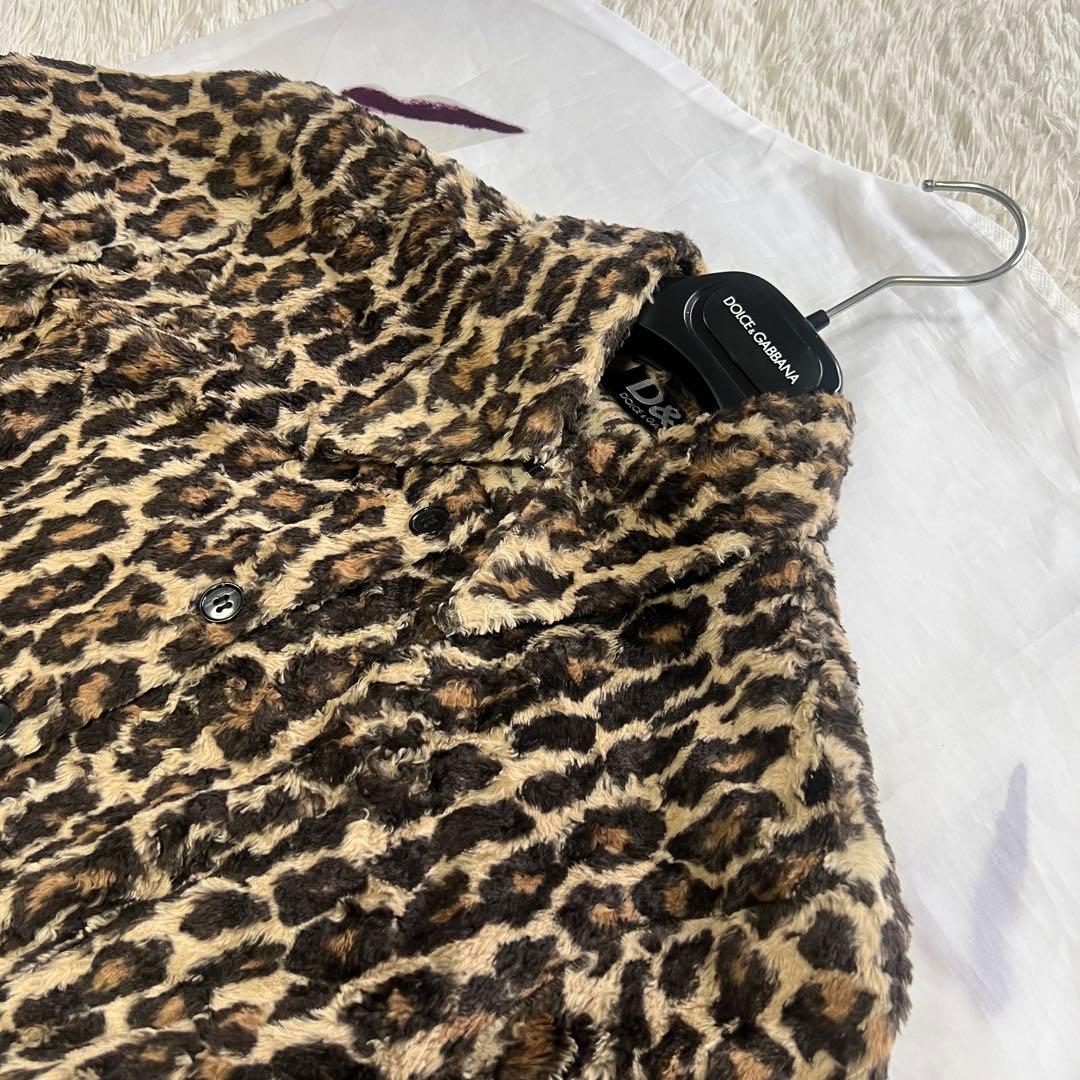 美品】DOLCE&GABBANA ヒョウ柄シャツ 半袖 モコモコ レオパード - メルカリ