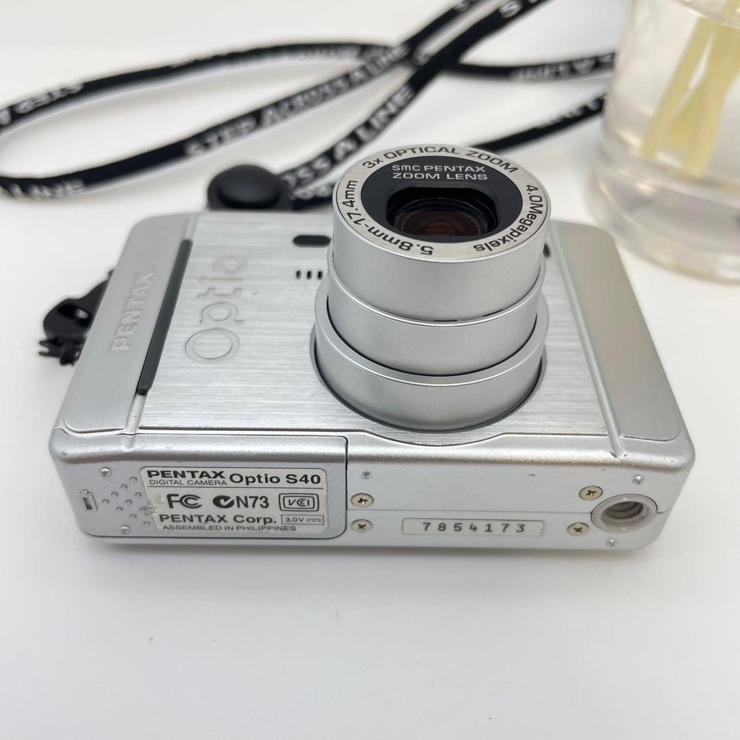 動作確認済✨PENTAX Optio S40✨スマホ転送OK 単三電池 可愛い