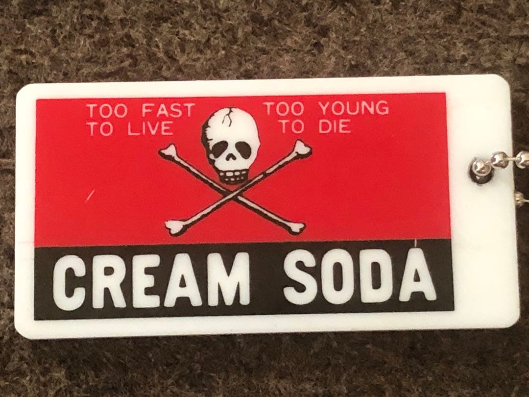 SALE クリームソーダ プラスチック プレート キーホルダー 当時物