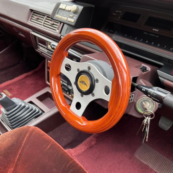 美品 OBA 小径ウッドステアリング gx71 オバ 街道レーサー 当時物