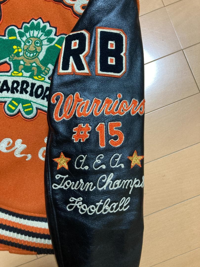 スタイルアイズ フルデコ レザースタジャン 黒オレンジ サイズ40 STYLE