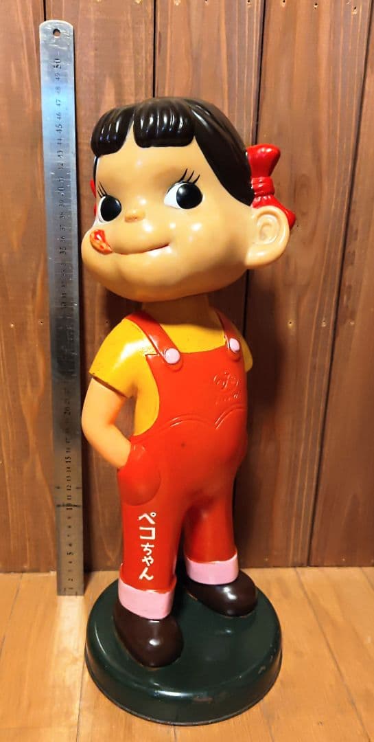 不二家　FUJIYA ペコちゃん人形 1970年代 激レアフィギュア 約46cm FUJIYA 不二家創業100周年記念 復刻版ペコちゃん人形｜Yahoo!フリマ