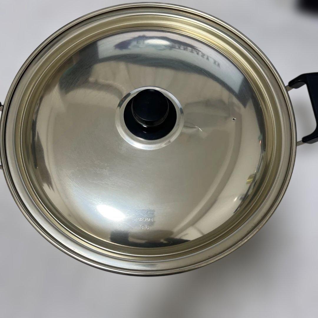 2点36cm 28cmアカオアルミ 純しゅう酸 味鍋 17.8L 日本製 大容量