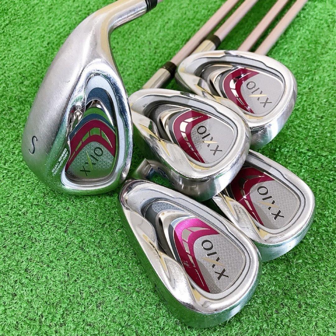 タ78☆ゼクシオナイン 5本レディースアイアンセット A MP900L ボルドー