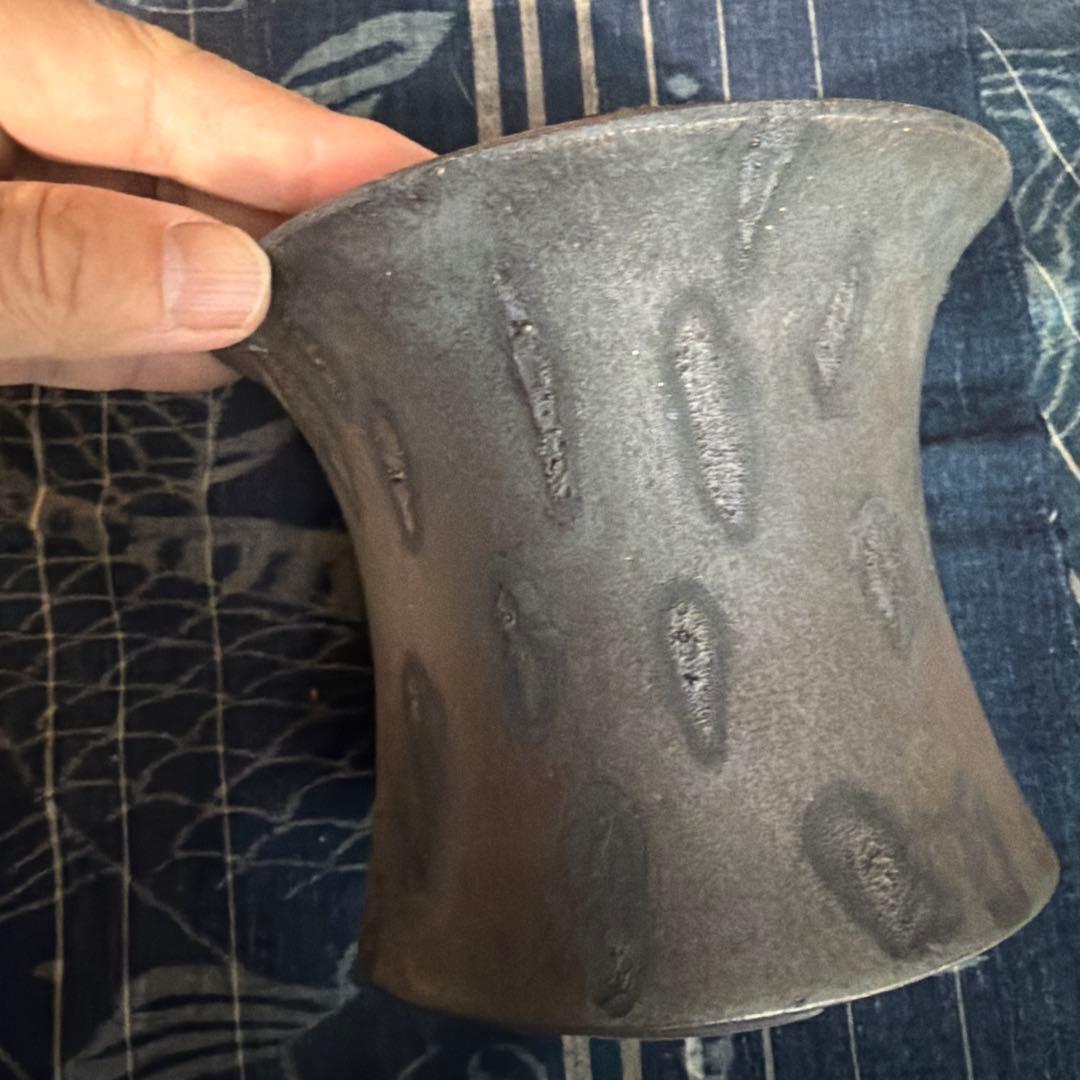 細川政己 植木鉢 シリンダータイプ　豹紋　中古 中古 三州みやび鉢 rawlifefactory 細川政己 グラキリスパキプス