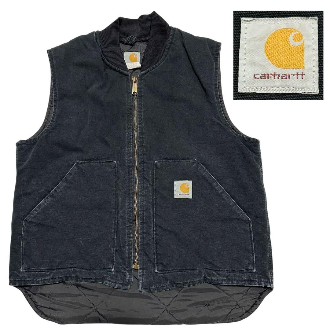 00s USA製 カーハート 腰ゴム　ダックベスト V01BLK Carhartt（カーハート） ベストメンズ V01 MEN'S DUCK VEST ARCTIC