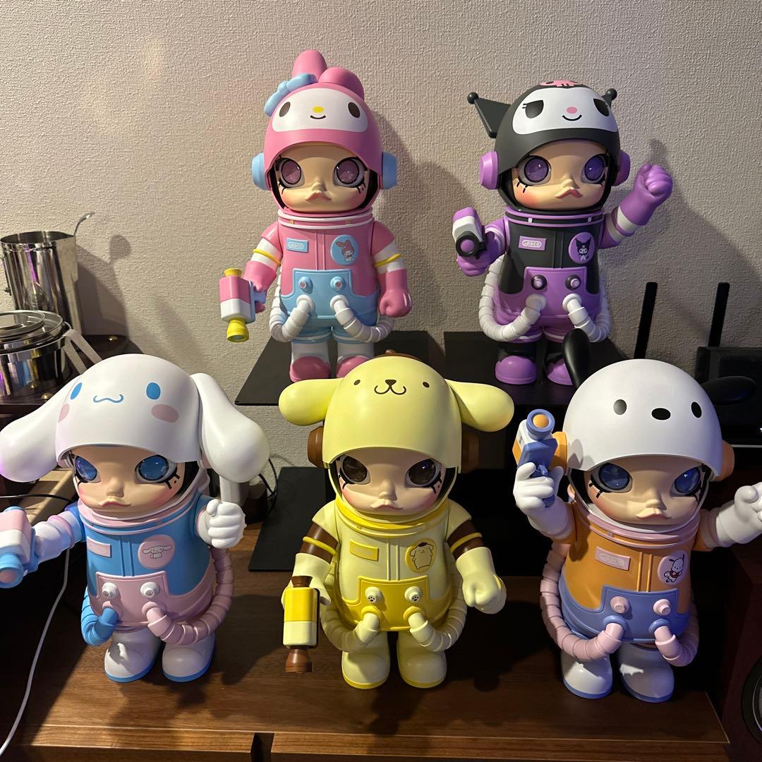 最終　MEGA コレクション 400% SPACE MOLLY サンリオ 5体 POP NOW:MEGA SPACE MOLLY 400% Sanrio Characters Series - POP MART