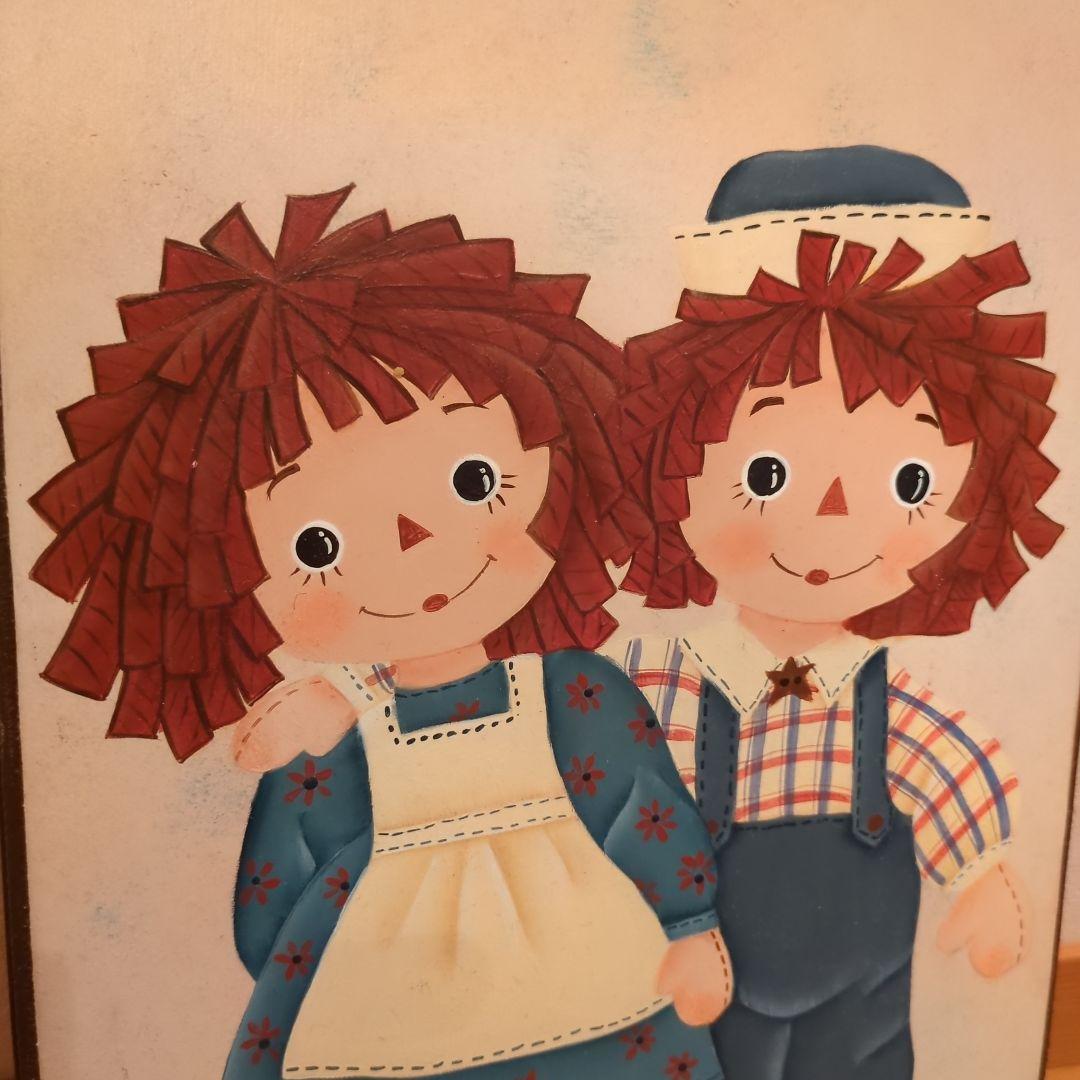 ラガディアン＆アンディトールペイント 壁掛け ハンドメイド 木製