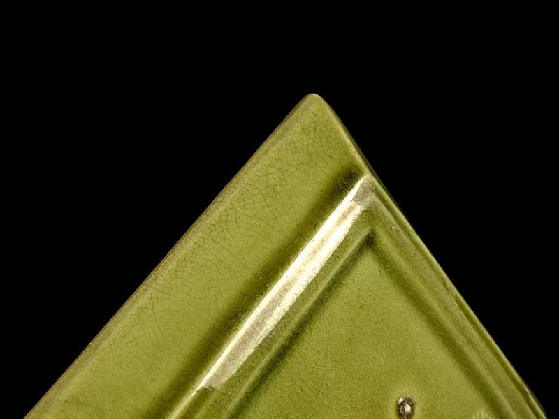 珉平焼 淡路焼 蔦図に網代の図 手塩皿 角皿 2枚