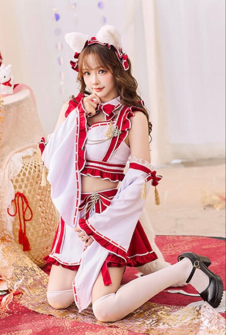 キャンディホイップ巫女メイドキャット9点セットMalymoon/マリームーン 即日発送】キャンディホイップ巫女メイドキャット《オリジナルコスプレ