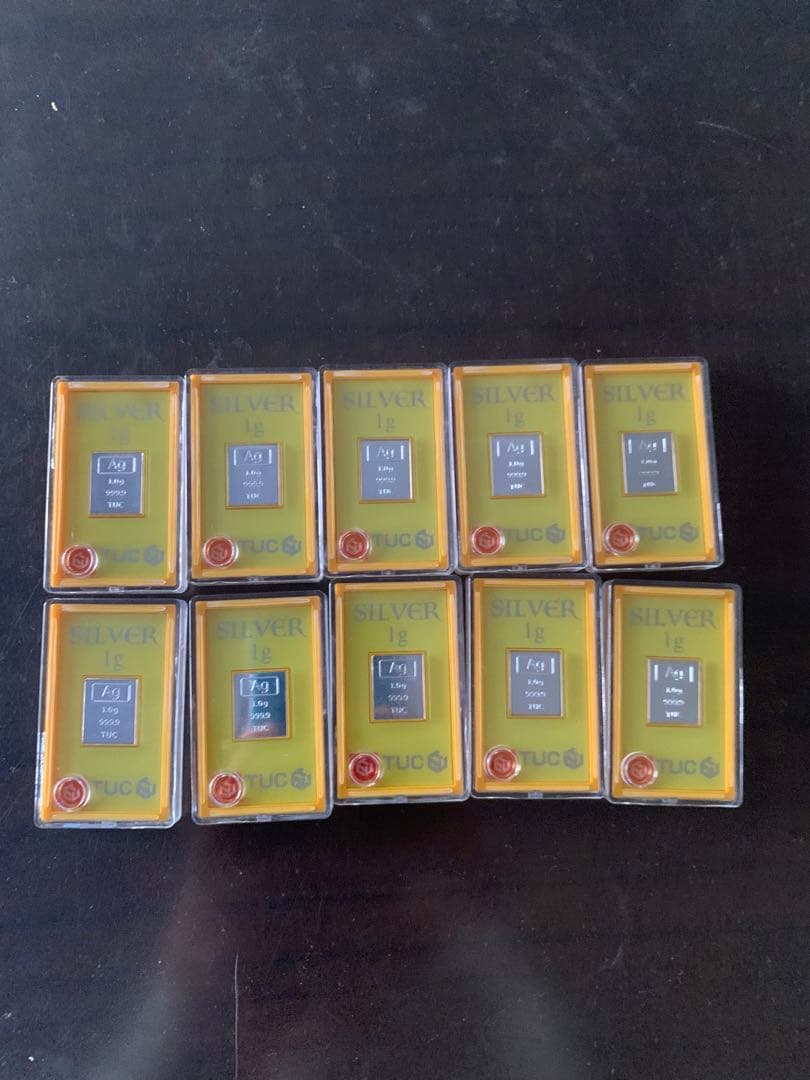 TUC銀景品シルバーインゴット 1g 10個セット - メルカリ