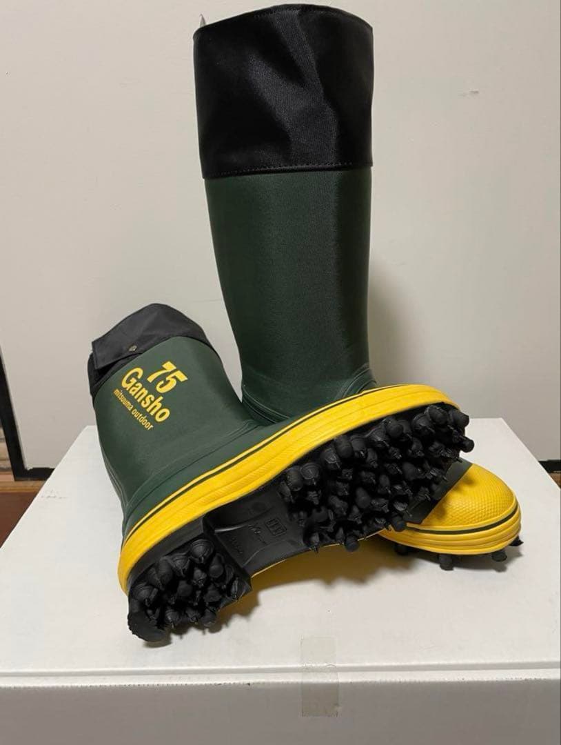 【新品未使用】岩礁75NS スパイク長靴　25.0cm