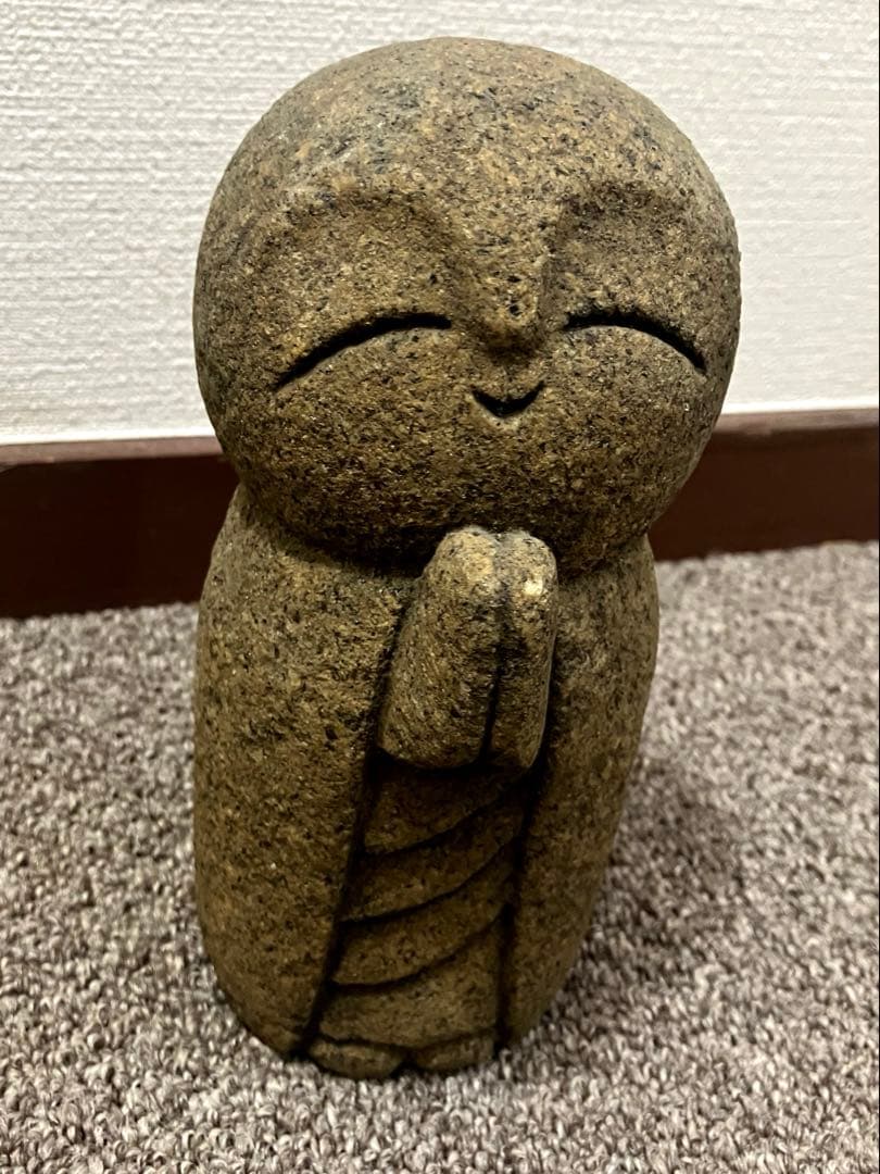 石神彫刻工房　石んこ地蔵　ありがとう　オブジェ 石神彫刻工房》石んこ地蔵ひとり / 手彫り彫刻（全8種類） | ネットの