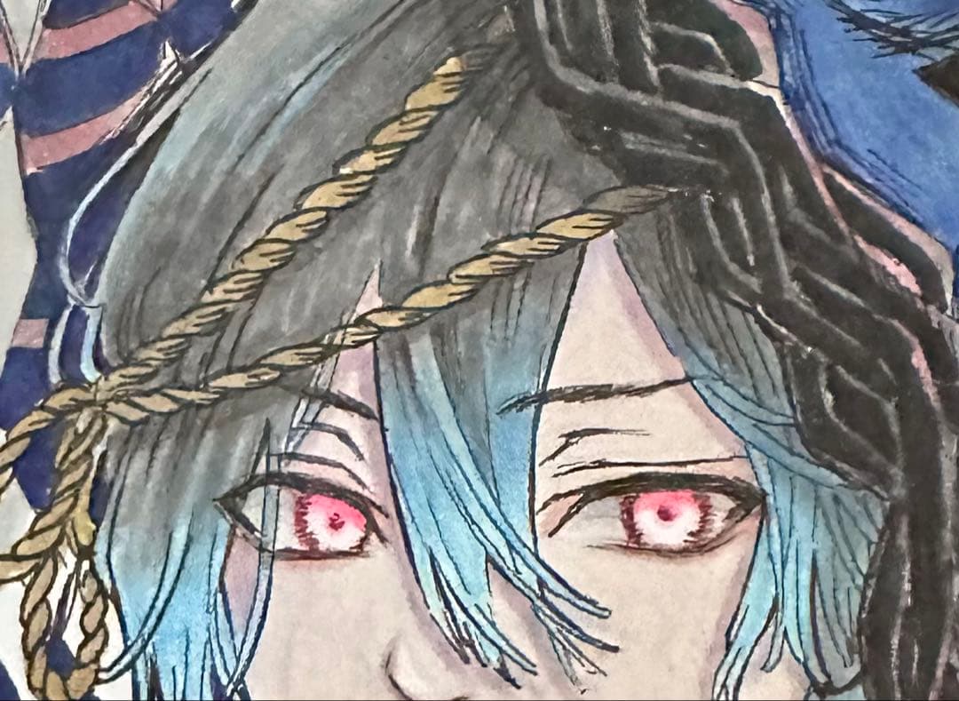 h*☆様 手描き イラスト オリジナル アナログ 色紙 男の子 | 激安通販