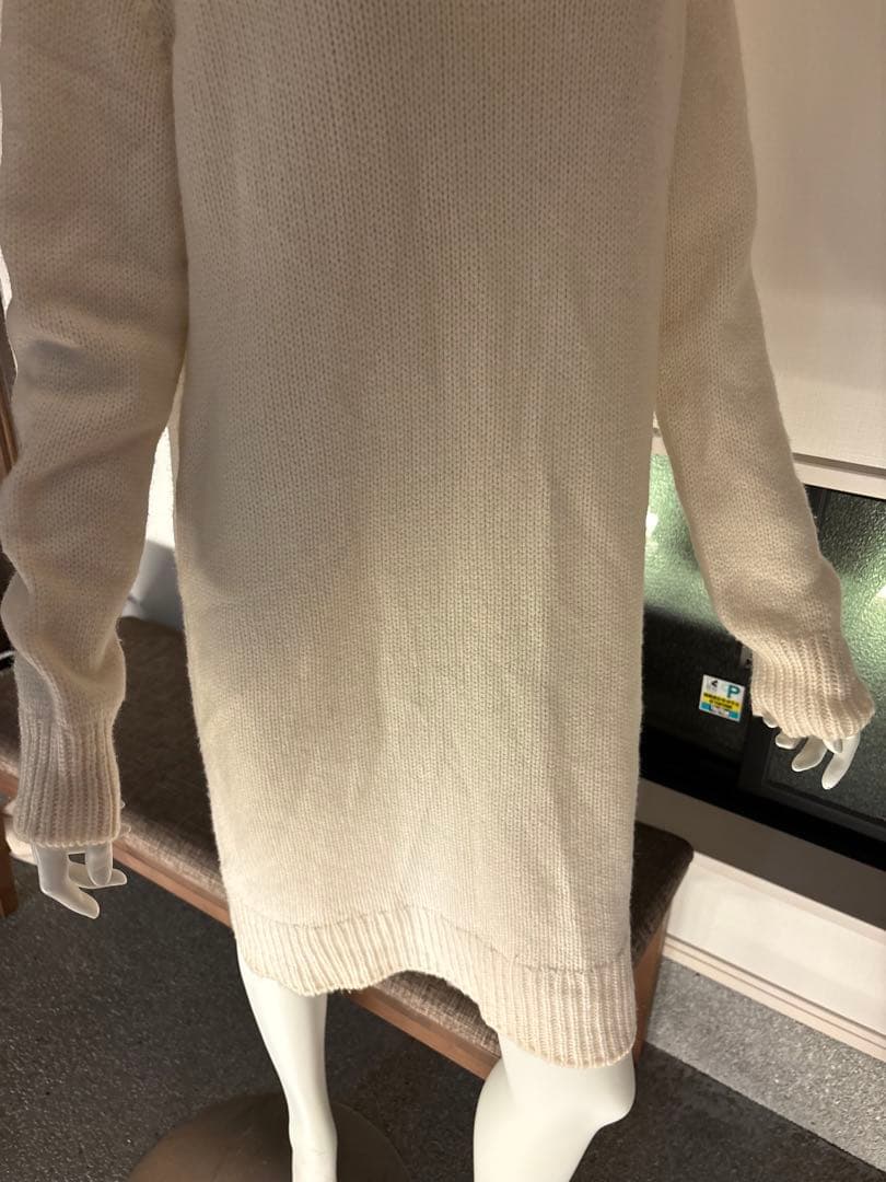 アディアムＡＤＥＡＭタートルカシミヤワンピース白４（Ｌ位）フォクシー34733 カシミヤニット タートルネック ワンピース 通販 - ディノス