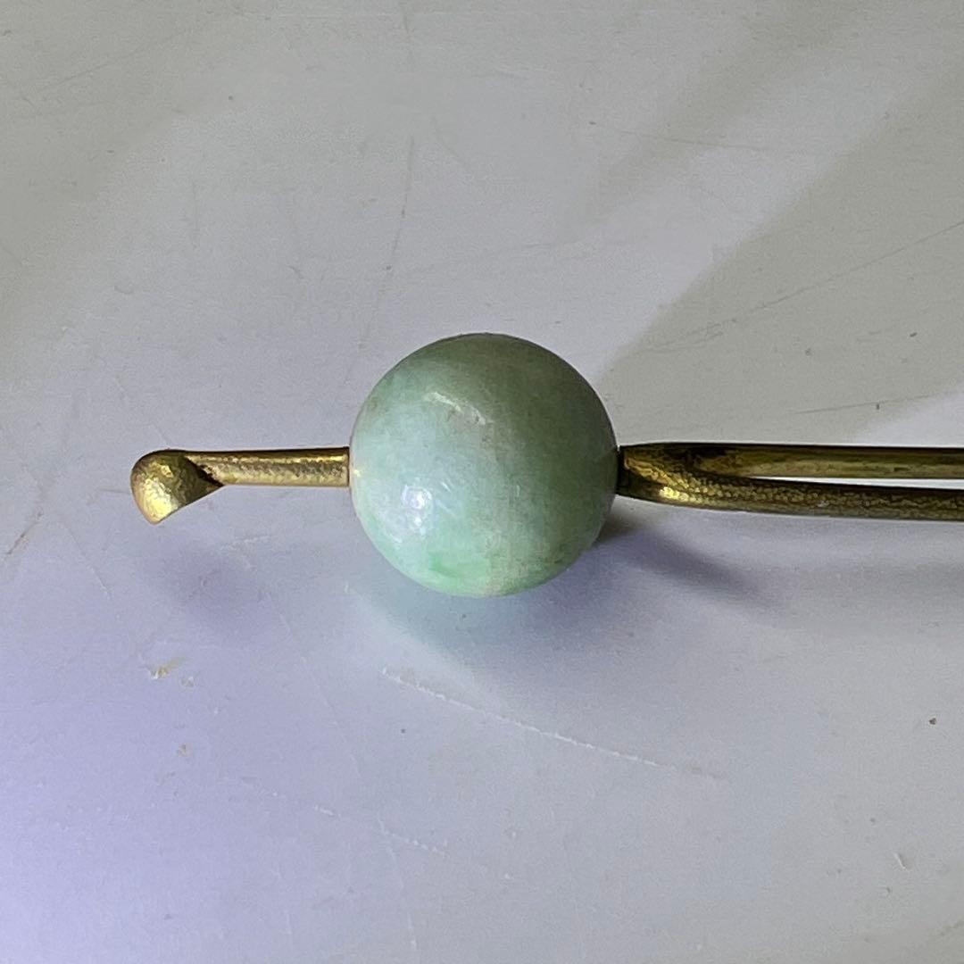 極上 本翡翠 銀細工 簪 ブローチ 106g 東キ8-0127☆2F タサチ - メルカリ