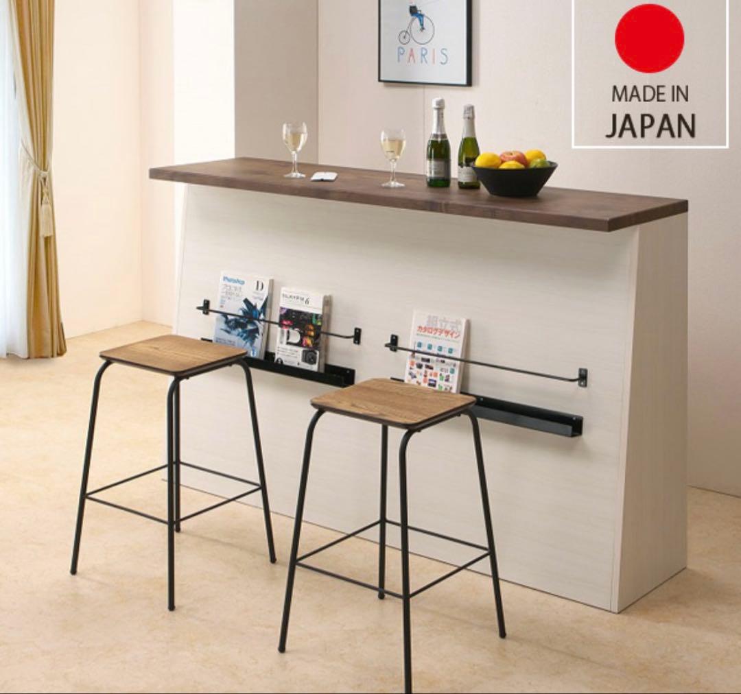 バーカウンター 木目 おしゃれ キッチン DIY 収納棚