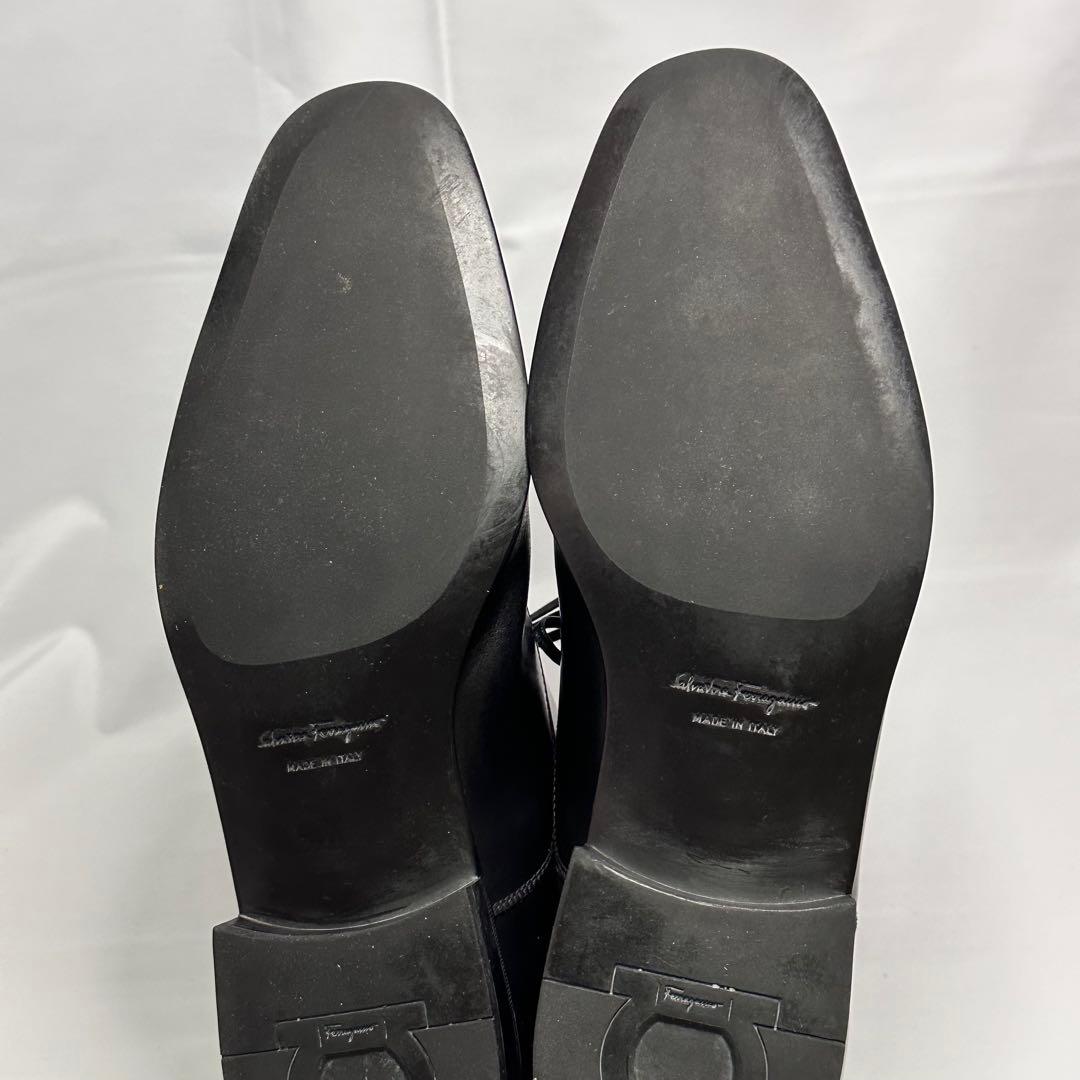 フェラガモ☆メンズ☆革靴☆ストレートチップ☆ブラック☆25.5cm相当