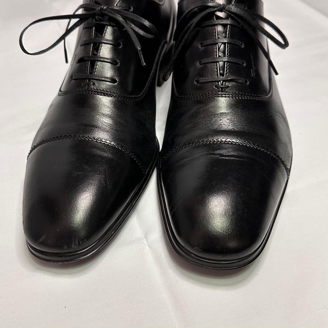 フェラガモ☆メンズ☆革靴☆ストレートチップ☆ブラック☆25.5cm相当