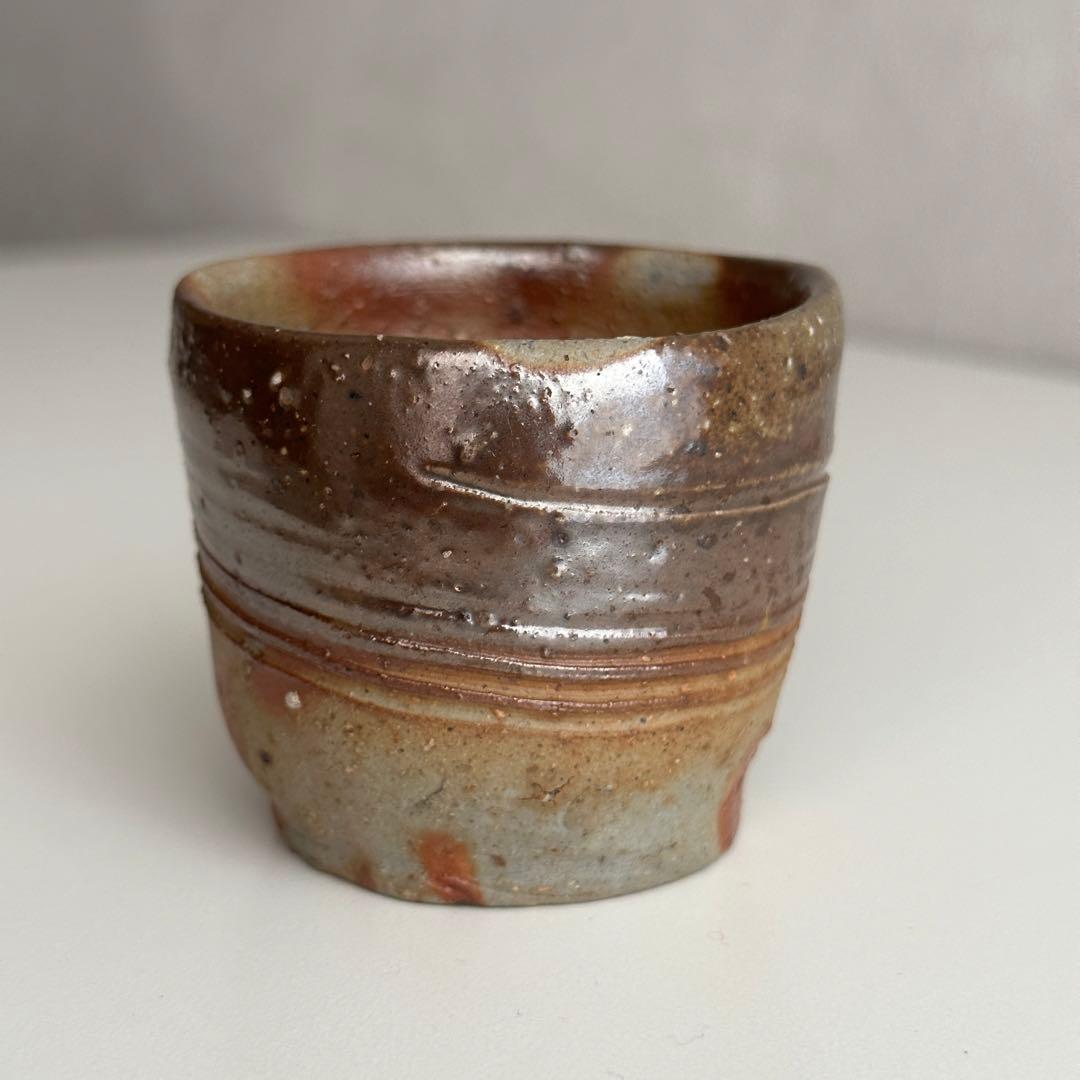 堀江英城 備前 酒器 緋襷 ぐい呑 共箱