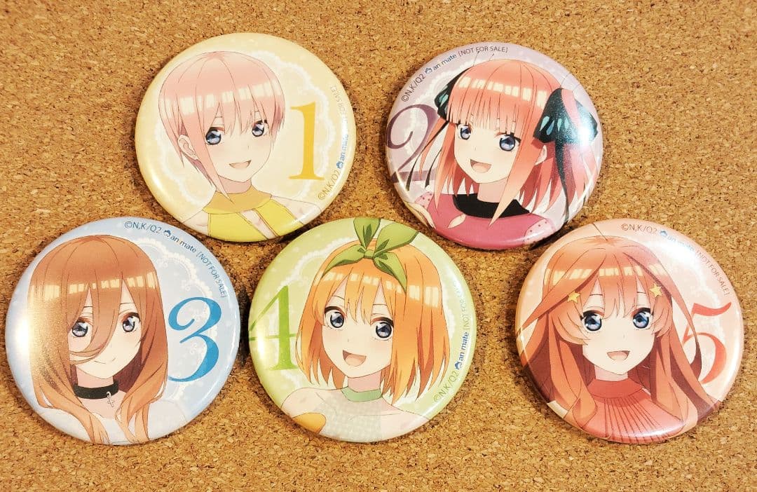 五等分の花嫁 アニメイト DVD Blu-ray 購入特典 缶バッジ セット グッズ-バッチ】五等分の花嫁＊ 缶バッジセット（ガールズバンド