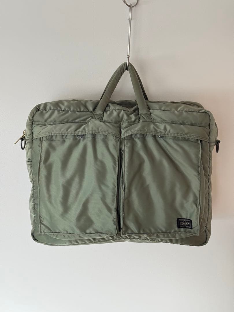良品】廃番 ポーター PORTER タンカー 2WAY バッグ セージグリーン