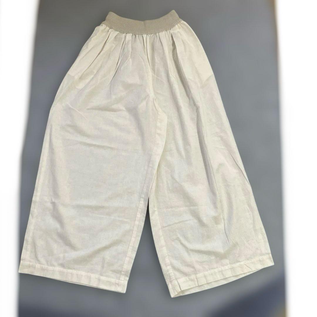 未使用品 M.&KYOKO 白色 ガウチョパンツ