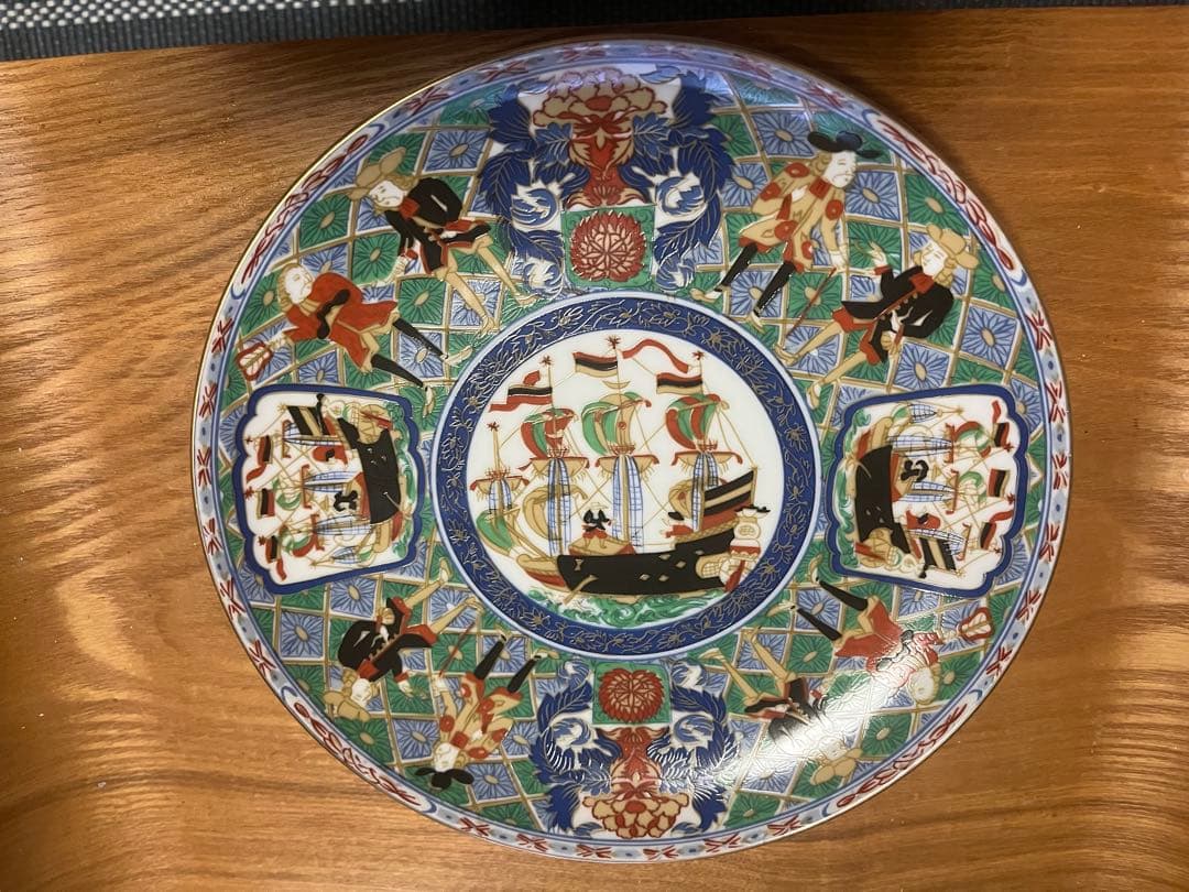 有田焼　ヤマト　伊万里絵付け　オランダ船南蛮人皿 23cm 5枚セット 2026年最新】伊万里南蛮船の人気アイテム - メルカリ