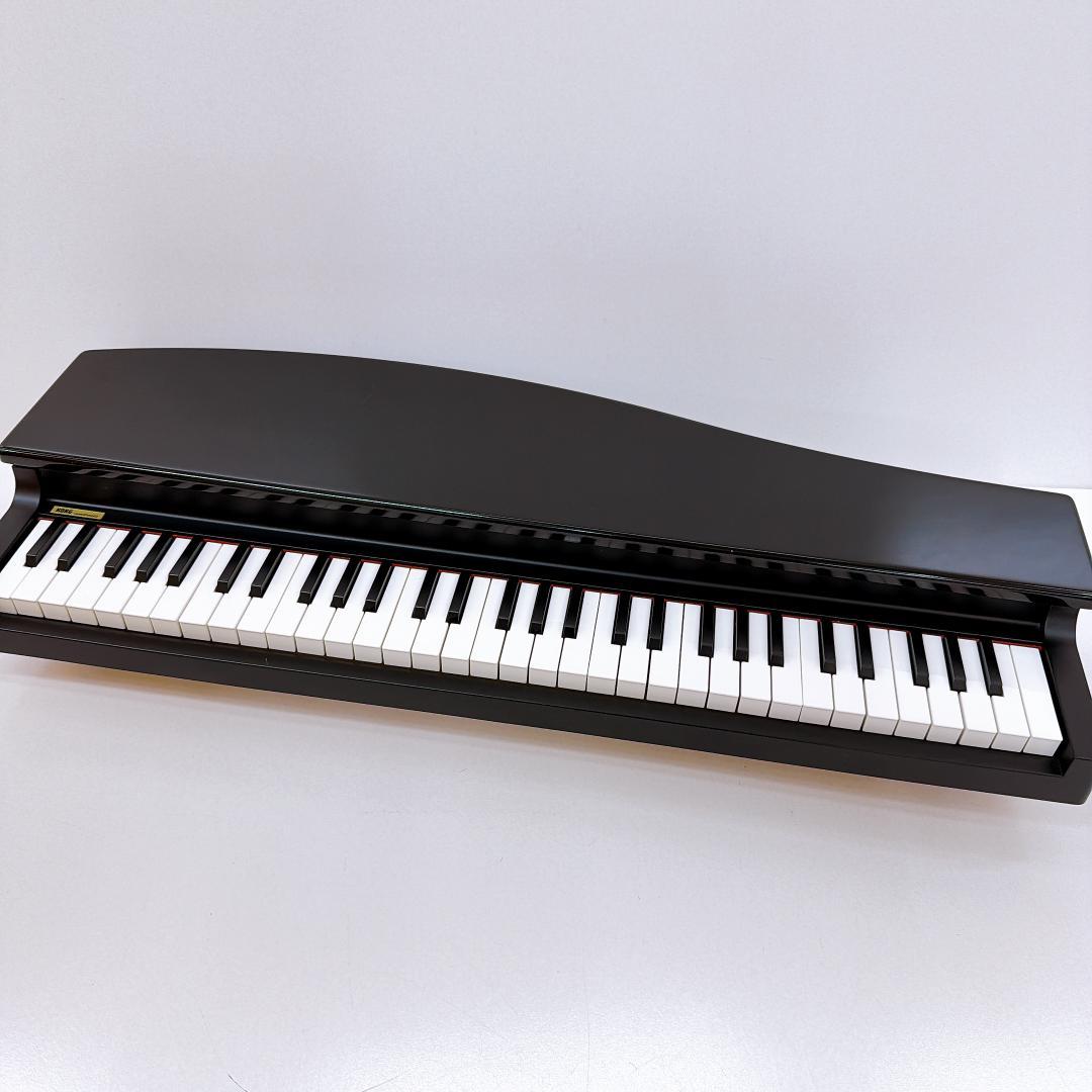 良品】KORG コルグ MICROPIANO マイクロピアノ 黒 蓋 ペダル付