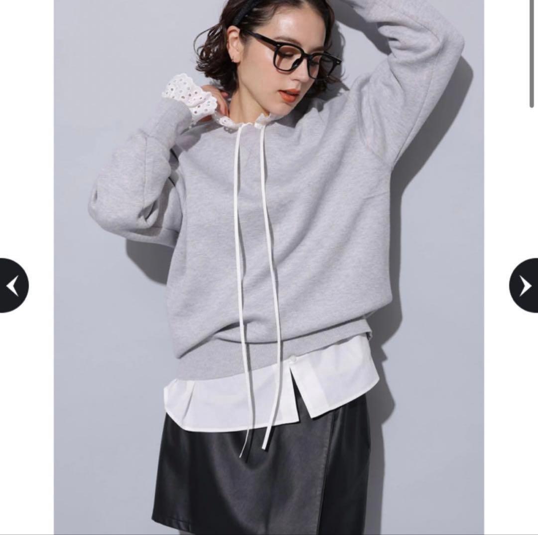 新品 アルページュストーリー 刺繍 レース ブラウス 白 ホワイト