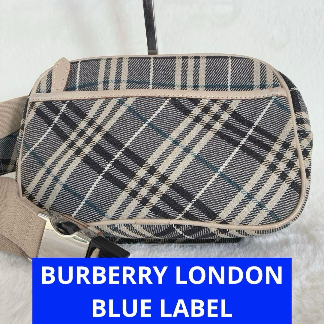 バーバリーブルーレーベル チェック柄 ボディバッグ ウエストポーチ ベージュ系 バーバリー BURBERRY バッグ ベルトバッグ ウエストポーチ ウエスト