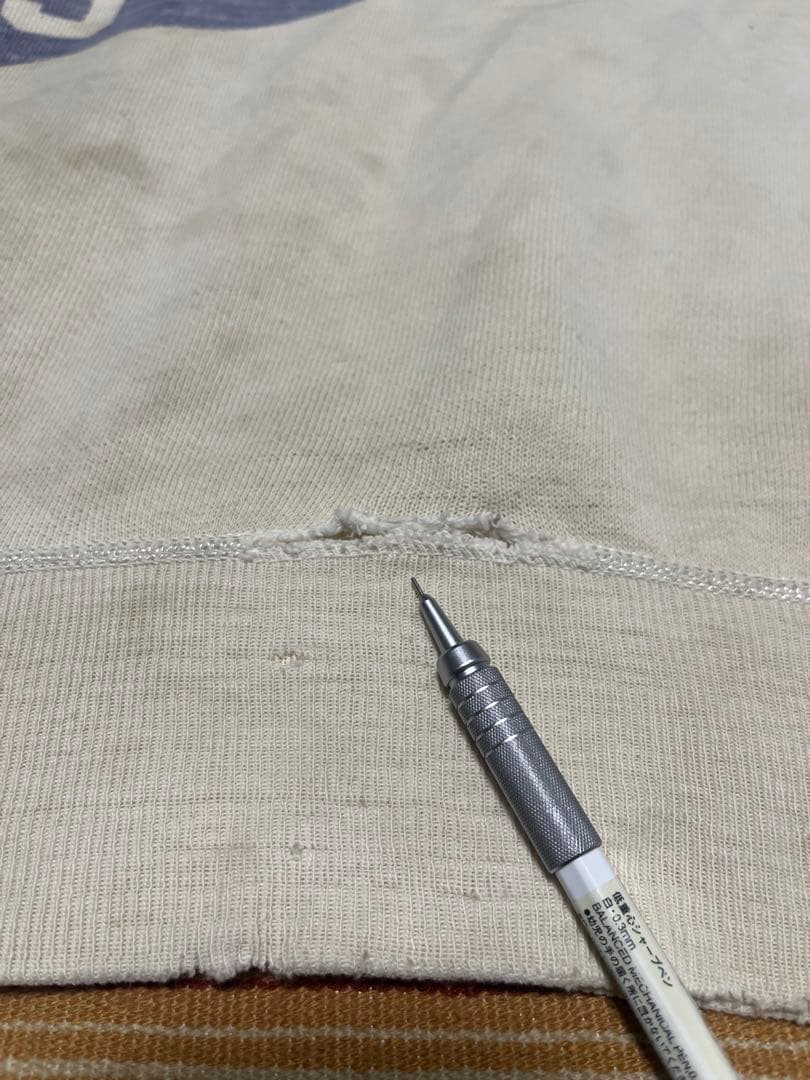 50s USA製 Russell スウェット \"UNI\" 前V 染み込み ボロ